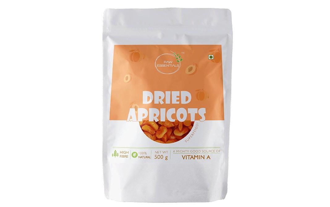 Raw Essentials Dried Apricots    Pack  500 grams